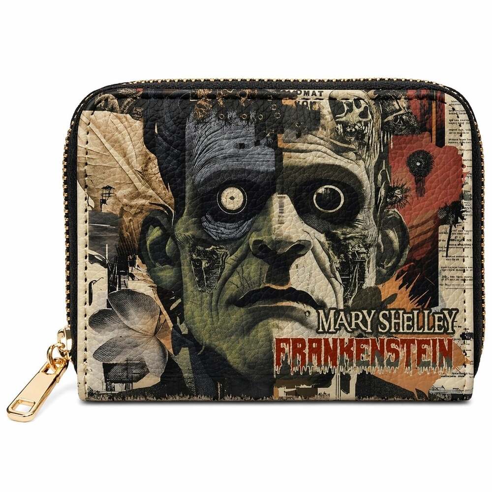 Frankenstein Old Parchment Mini Wallet Horror Goth Halloween New NWT